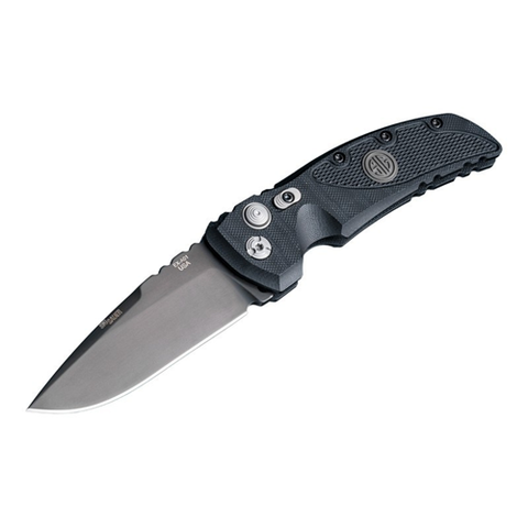 Ex-a01 3.5  Sig Tactical Automatic Folder Drop Point Blade Grey Pvd G-10 Frame - Solid Black - Black Sig Medallion