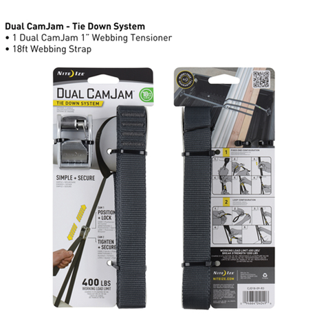 Dual CamJam Tie Down System