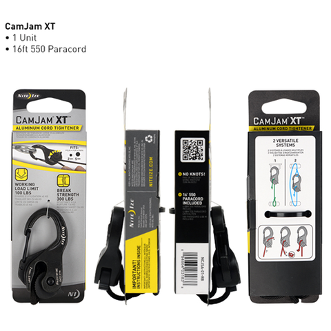 Camjam Xt Aluminum Cord Tightener With 15 Ft Of 550 Paracord