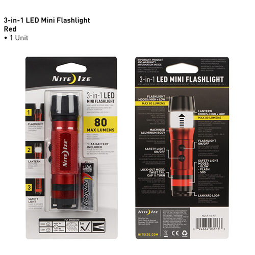3-in-1 LED Mini Flashlight